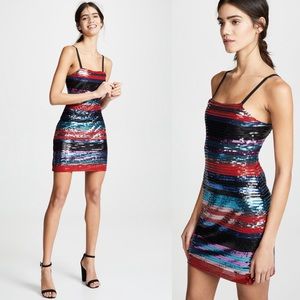 WAYF Stripe Sequin Dress